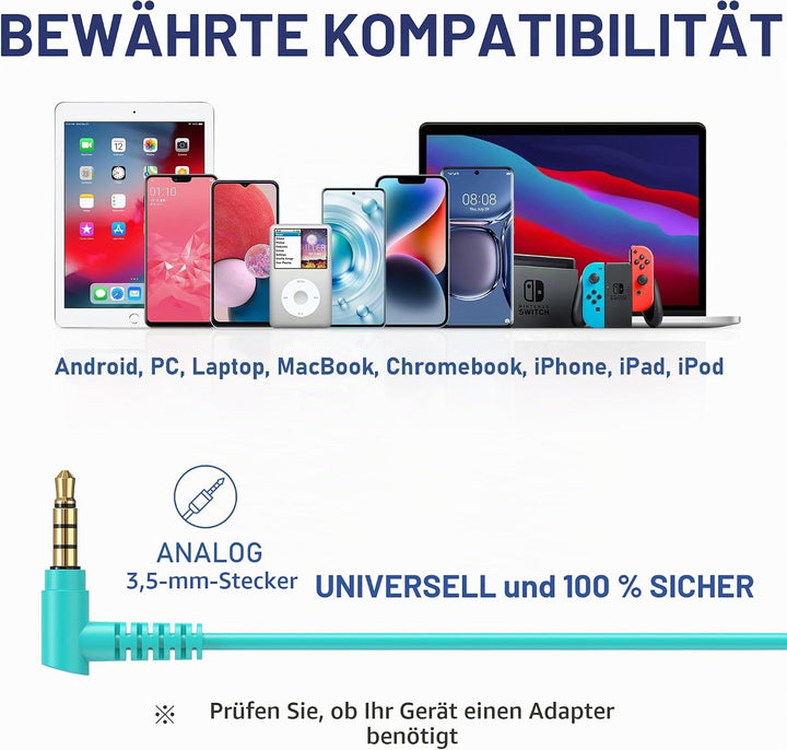 LUDOS FEROX Kopfhörer In Ear Kopfhörer mit Kabel und Mikrofon, 5 Jahre Garantie, In Ear Ohrhörer, 3,