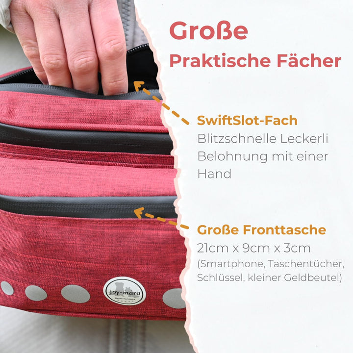 Leckerlitasche für Hunde - wasserdichte Hunde Leckerlitasche & Bauchtasche Hundetraining, Gassi Tasc