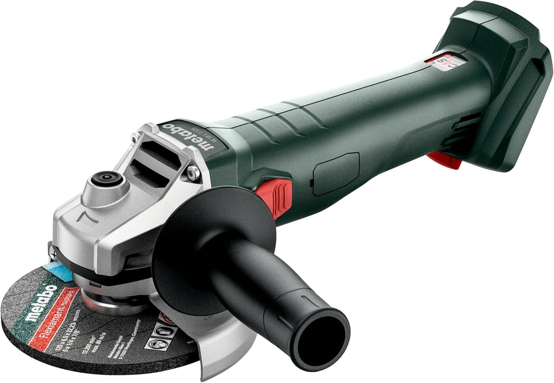 metabo Akku-Winkelschleifer W 18 7-125 - 18 V, 125 mm Scheiben-Ø, 8500 U/min - Überlastschutz, Sanft