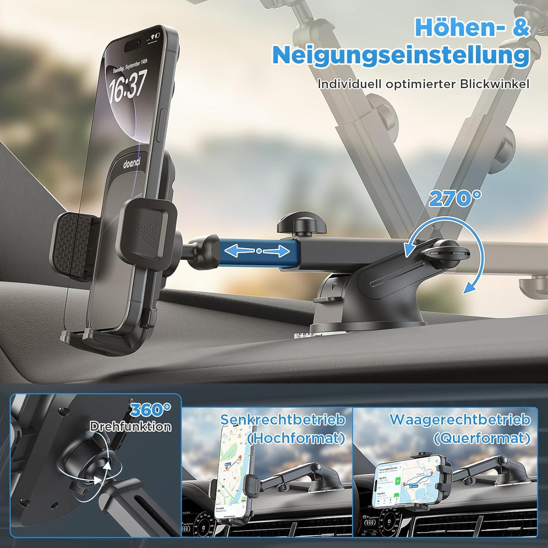 Handyhalterung Auto Upgrade Super Saugnapf＋Hakenclip Handy Halterung Auto Universal für Armaturenbre