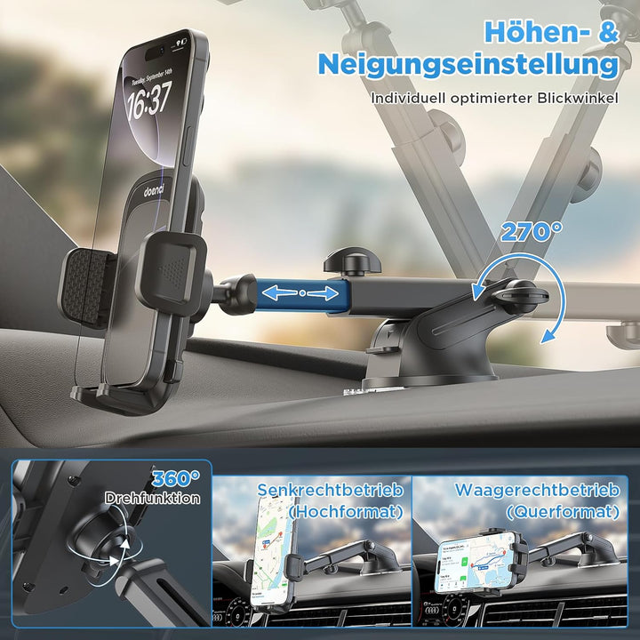 Handyhalterung Auto Upgrade Super Saugnapf＋Hakenclip Handy Halterung Auto Universal für Armaturenbre