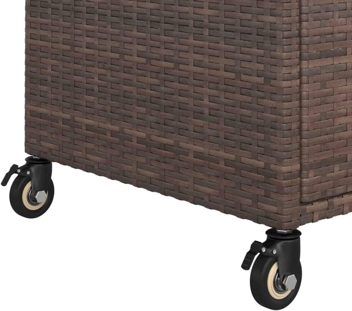 vidaXL Barwagen mit Schublade 4 Rollen Servierwagen Teewagen Küchenwagen Beistellwagen Arbeitswagen