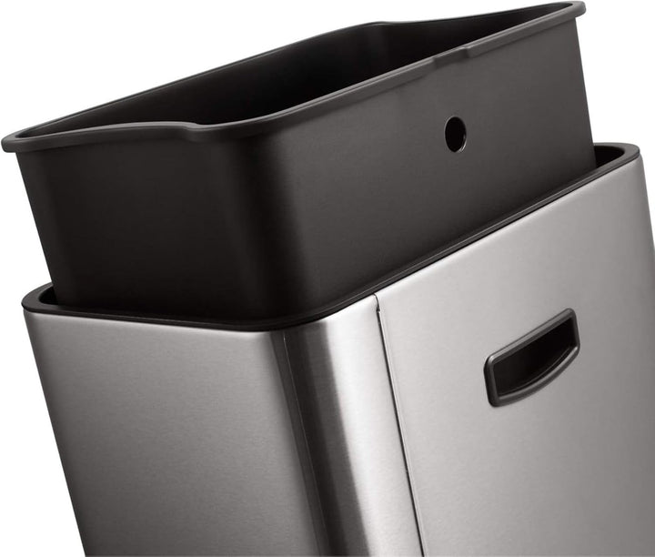 EKO Mirage Sensor-Mülleimer 45 L, Edelstahl-Abfalleimer für die Küche mit Bewegungssensor, Soft-Clos