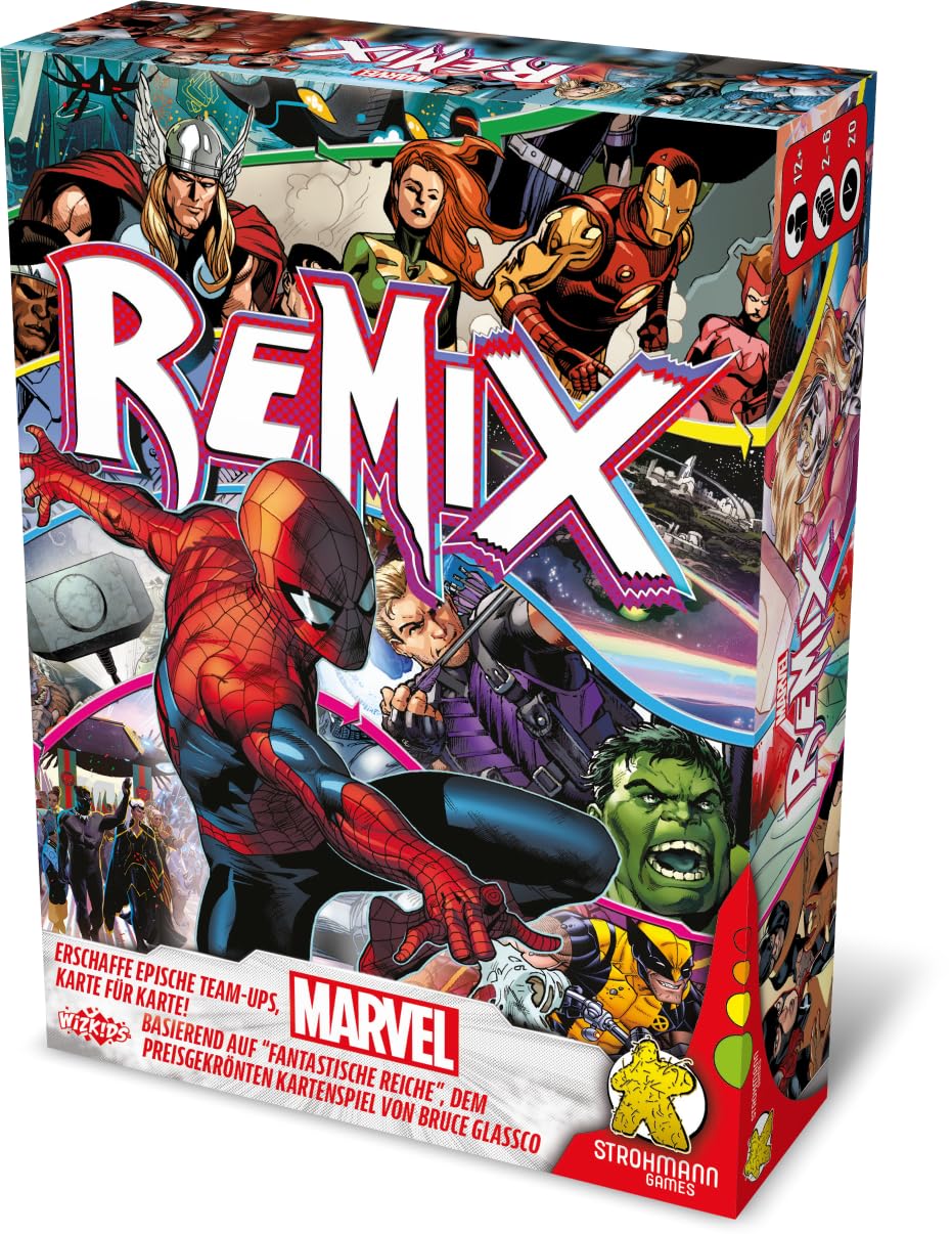 Strohmann Games, Marvel Remix, Familienspiel, Kartenspiel, 2-6 Spieler, Ab 12+ Jahren, 20 Minuten, D