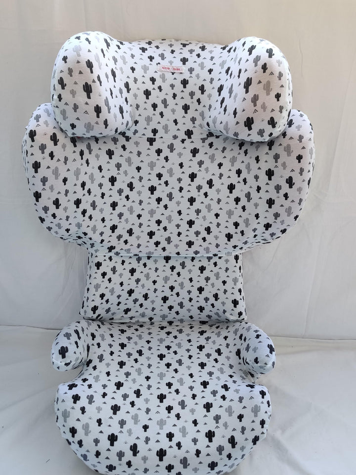 moon-bebe Bezug kompatibel mit Cybex Solution Q2 Fix (Blanc) Weiss, Weiß