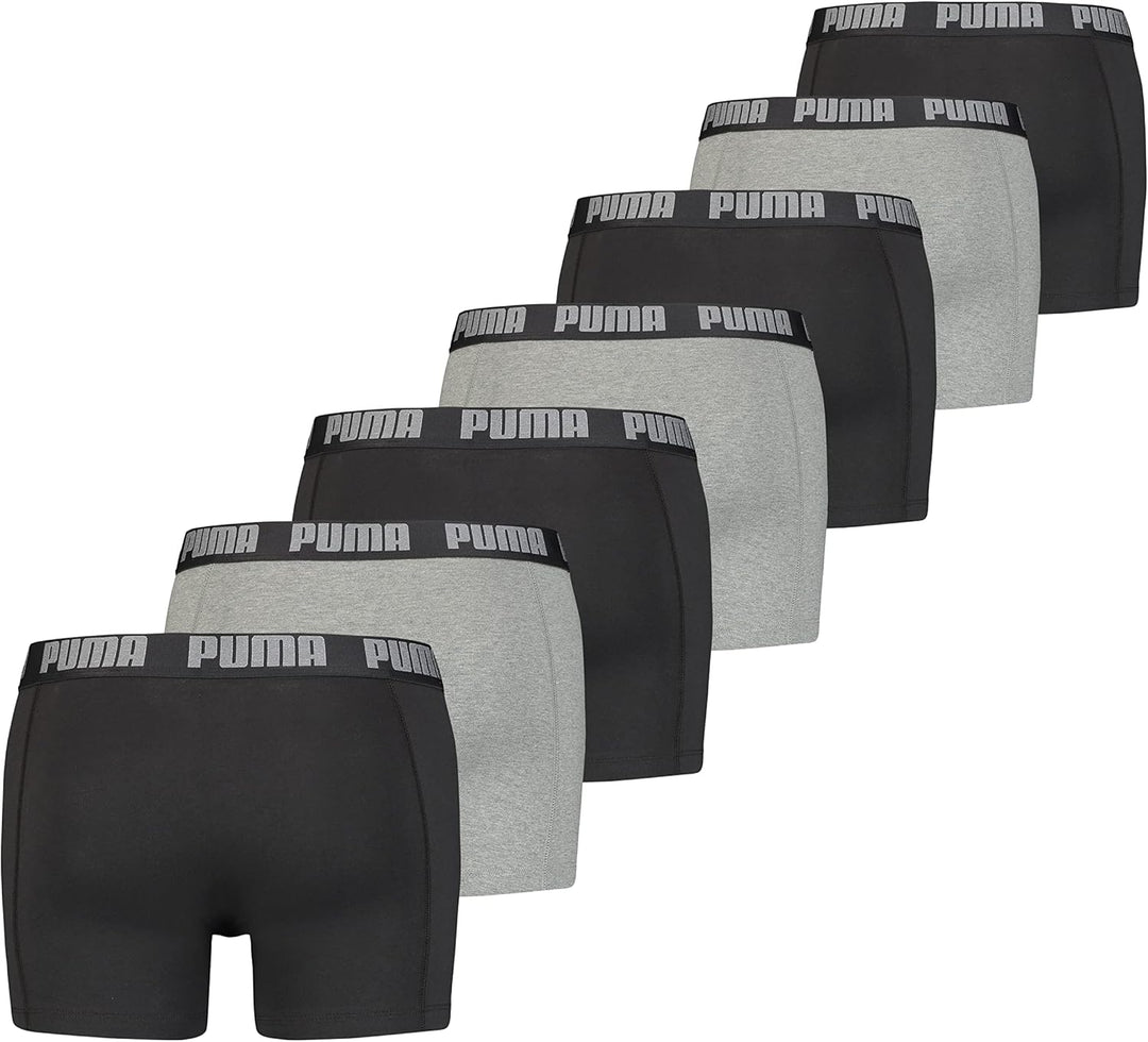 PUMA Basic Herren-Boxershorts Unterhose 7er-Pack M 008 - Dark Grey Melange / Black, M 008 - Dark Gre
