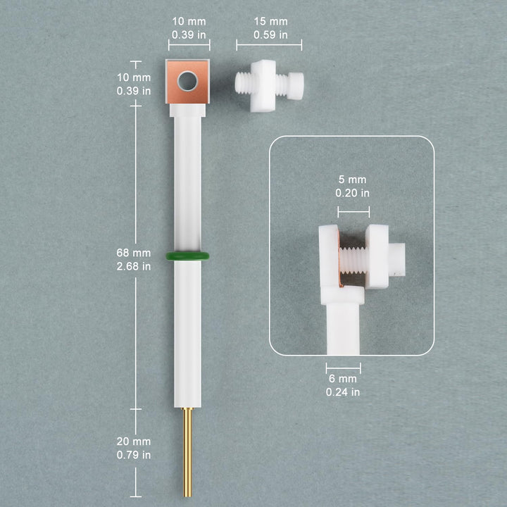 stonylab PTFE Kupfer Elektrodenhalter, Austauschbarer Mehrzweck Elektrodenhalter Clip mit 10 x 10 mm