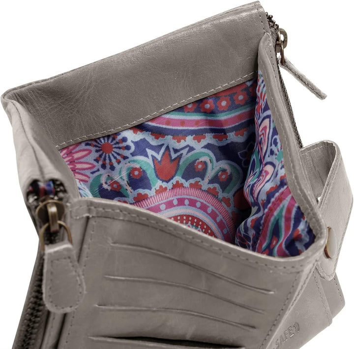 bruno banani Geldbörse Echt Leder grau Damen - 021754, Grau