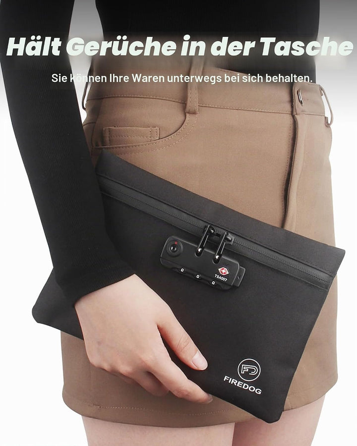 Firedog Geruchsdichte Tasche mit Schloss, 15,2 x 22,9 cm, geruchsdichte Tasche für Reiseaufbewahrung