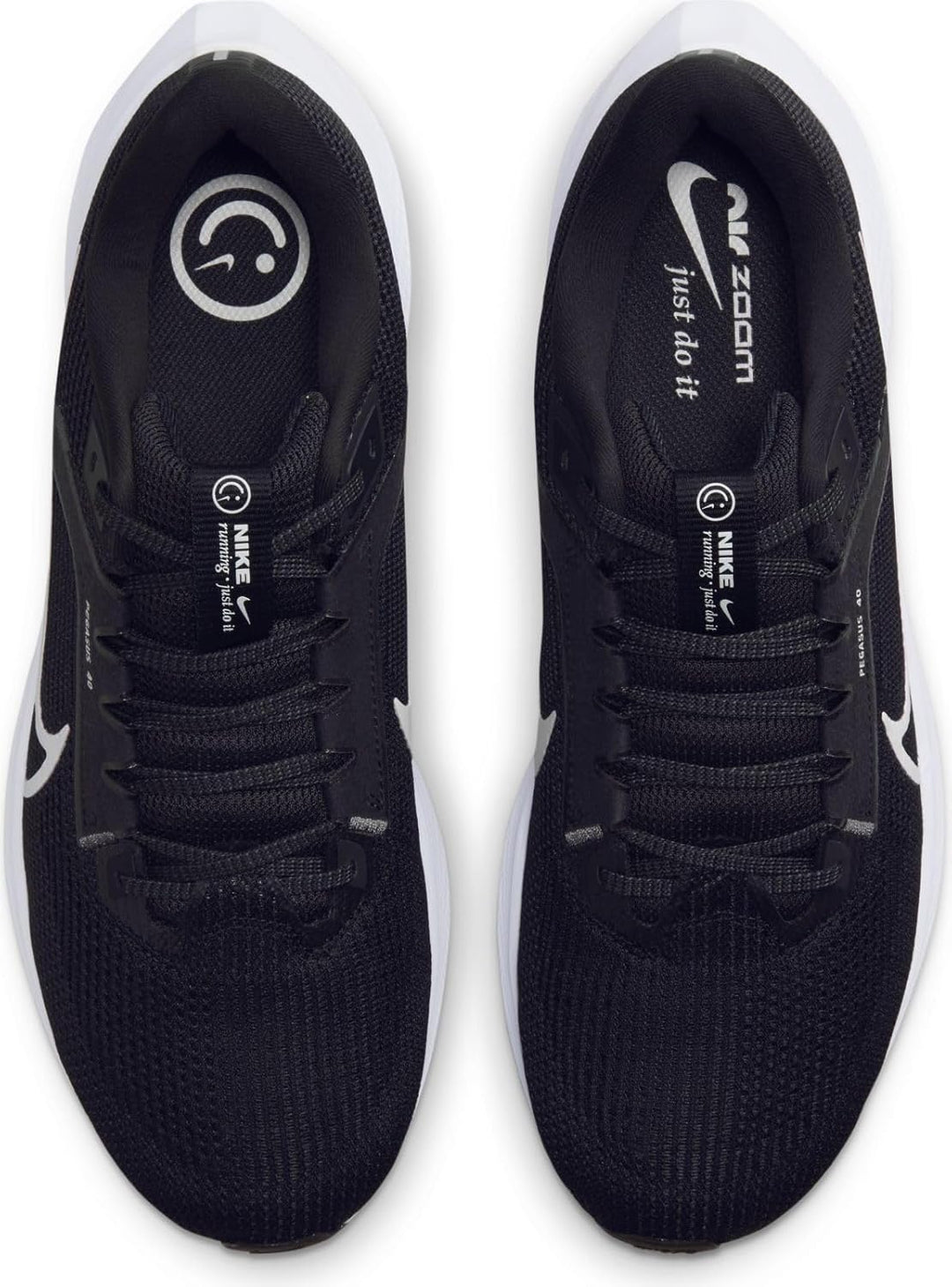 Nike Herren Air Zoom Pegasus 40 Sneaker 42 EU Black White Iron Grey, 42 EU Schwarz Weiss Eisengrau