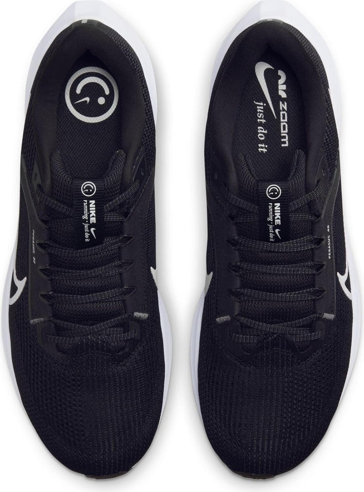 Nike Herren Air Zoom Pegasus 40 Sneaker 42 EU Black White Iron Grey, 42 EU Schwarz Weiss Eisengrau