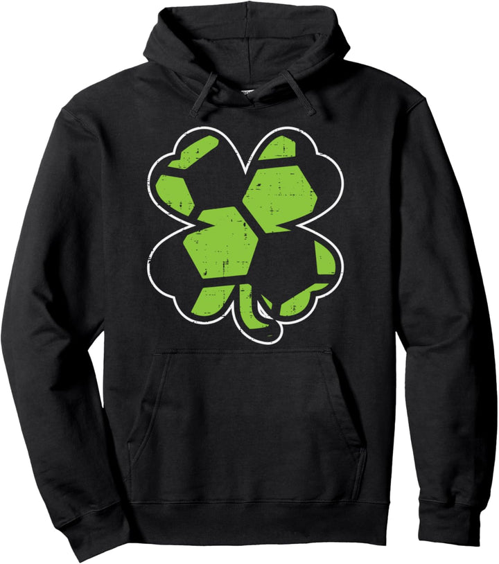 Soccer Shamrock Clover St Patricks Day Football Sports Gift Pullover Hoodie
