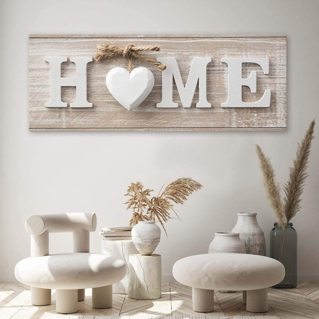 Febby Vlies Leinwandbild XXL Vintage Retro Shabby Chic Rustikal 150x50 cm Wandbild Kunst Bilder Schl