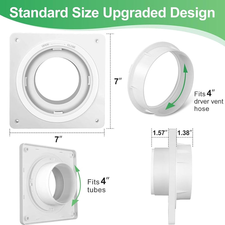Mobile Klimaanlage Abluftset 150cm 4 Zoll PVC-Alu Flexschlauch Wandanschluss Platte Wandmontage Ersa