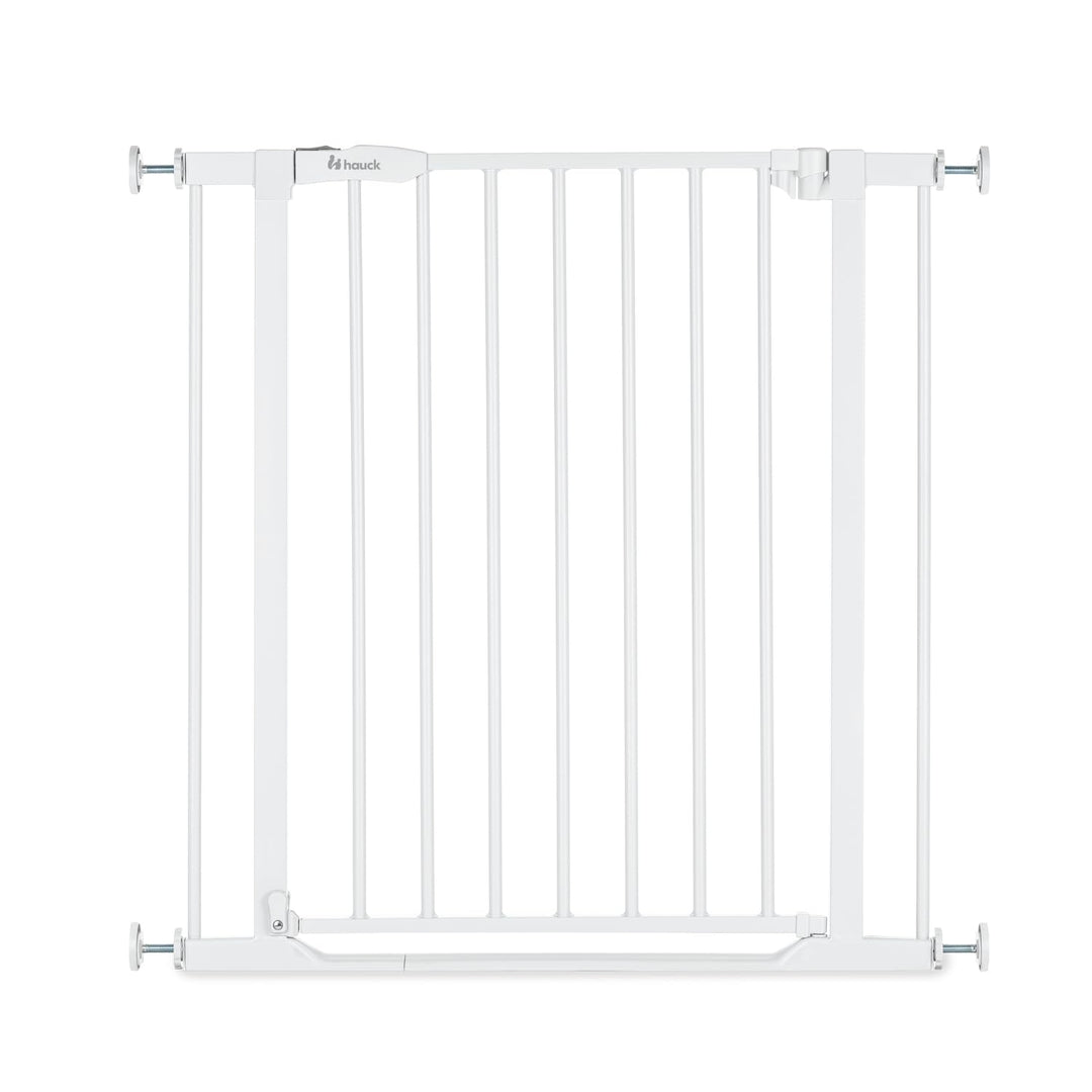 hauck Treppenschutzgitter Türschutzgitter Clear Step 2, für Breiten 75-80 cm, Ultra Flache Schwelle,