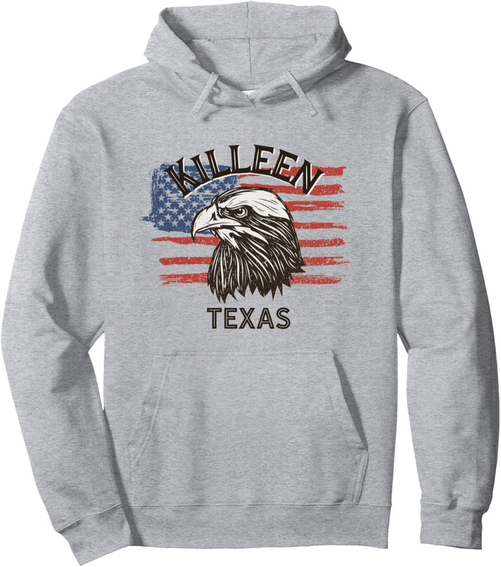 Retro Eagle USA Flagge Texas – Vintage Killeen Pullover Hoodie