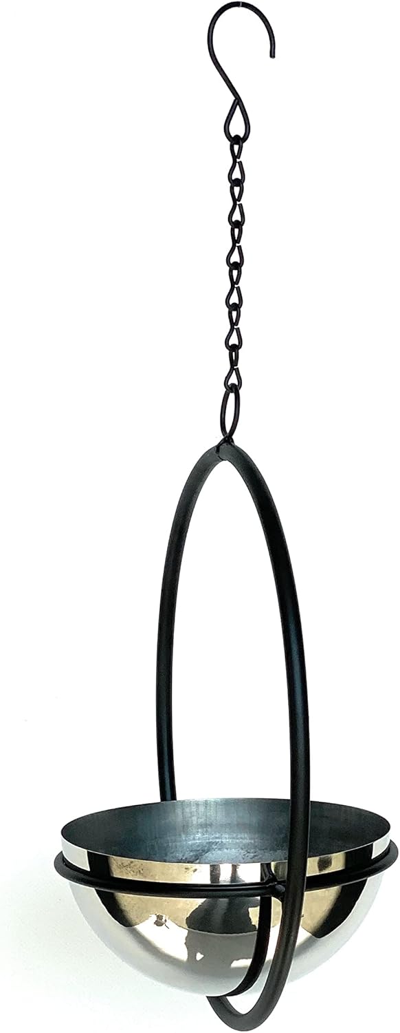 DanDiBo Blumenampel Innen Metall Wand Hängepflanzen 43 cm 96087 S mit Topf Silber Pflanzenhänger Blu