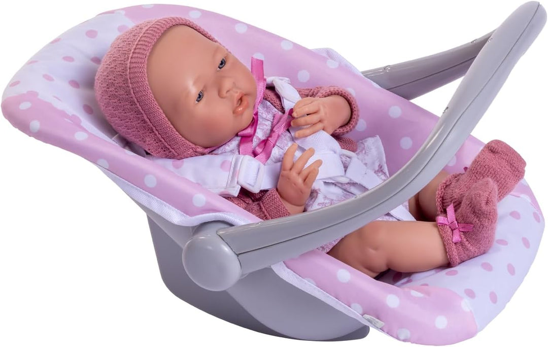 JC TOYS - 2-in-1 Hängematte und Stuhl mit Mehreren Positionen, abnehmbar für Puppen bis zu 45 cm, Ro