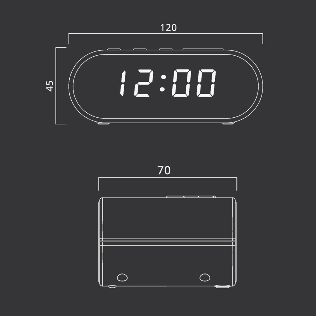 MUSE M-10 RD Radiowecker mit LED-Display, Zwei Weckzeiten, dimmbar, digitaler UKW-Tuner, 20 Sendersp
