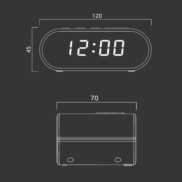 MUSE M-10 BL Radiowecker mit LED-Display, Zwei Weckzeiten, dimmbar, digitaler UKW-Tuner, 20 Sendersp