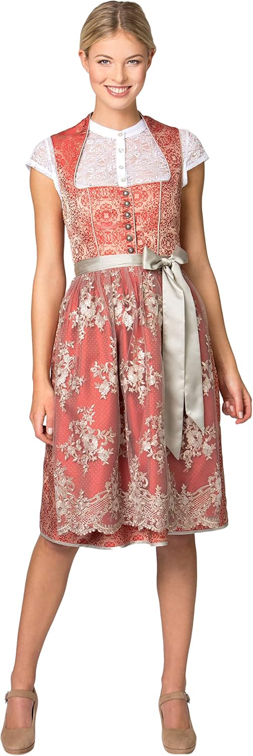 Stockerpoint Damen Dirndl Odina Kleid für besondere Anlässe 30 Rot, 30 Rot