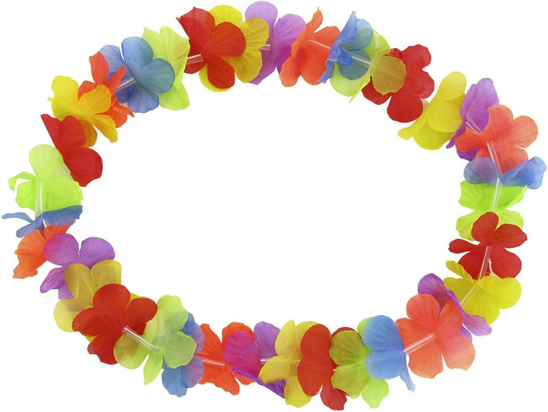 Alsino 48 STK. Hawaiiketten Hula Blumenketten Rainbow HK-01