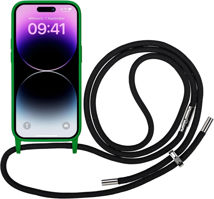 Artwizz HangOn Case kompatibel mit iPhone 14 Pro - Elastische Schutzhülle aus Silikon als Handykette