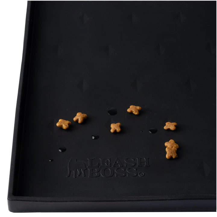 Leashboss Spritzmatte Medium/Gross – Napfunterlage Katzen & Hund mit Grosser Lippe, Rutsch- und Wass