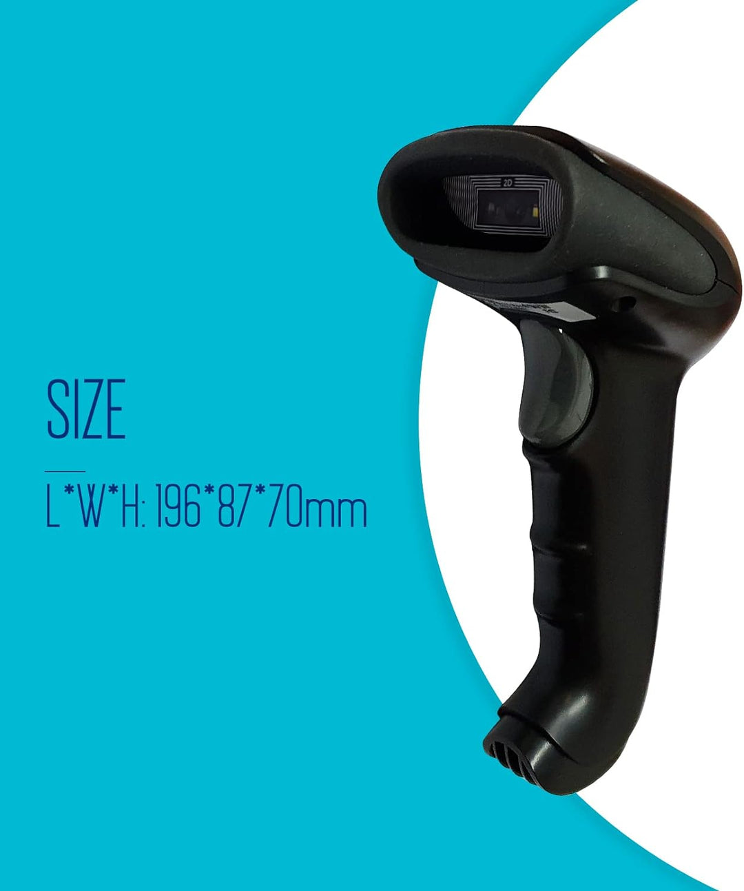 Ewent EW3431 Drahtloser 1D- und 2D-Barcode-Leser, kabelgebundener USB-Barcode-Leser, drahtloser Barc