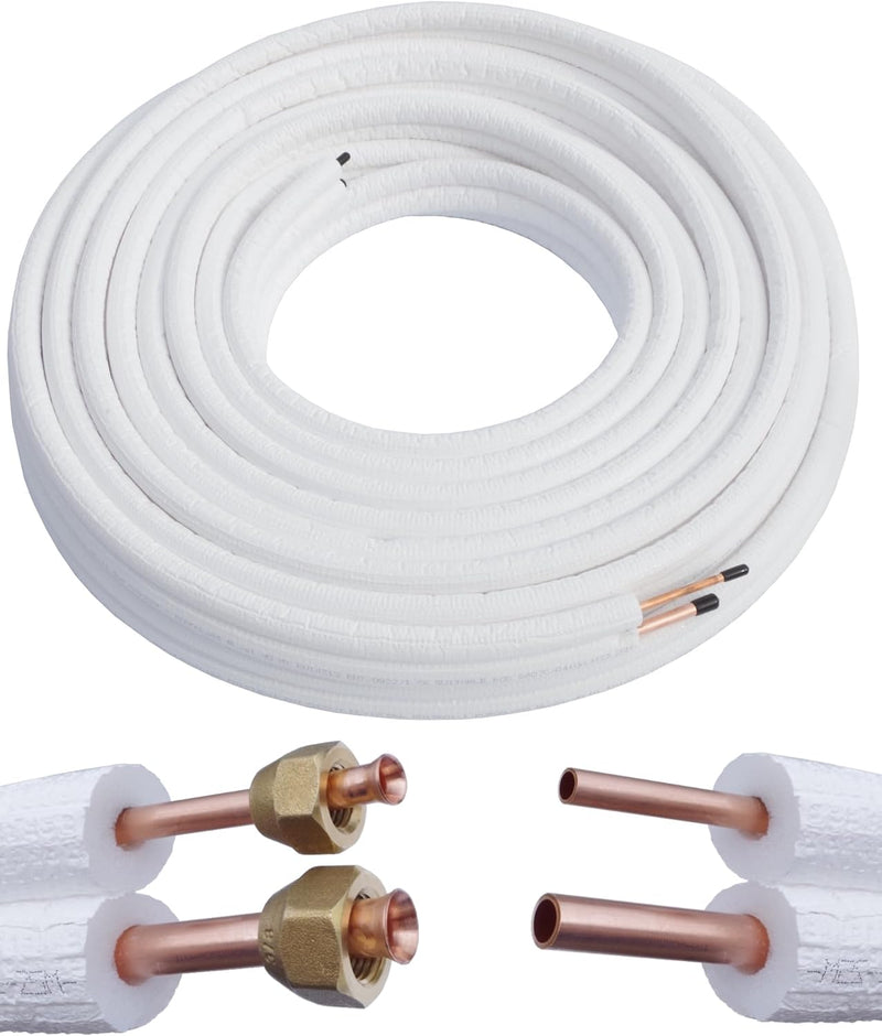 Kolor Kältemittelleitung Kupferrohr 1/4" 3/8" 1m bis 25m Klimaanlage Wärmepumpe R32 R410A R470C Kupf