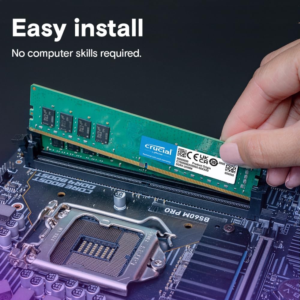 Crucial RAM 16GB DDR4 3200MHz CL22 (2933MHz oder 2666MHz) Desktop Arbeitsspeicher CT16G4DFRA32A 16GB