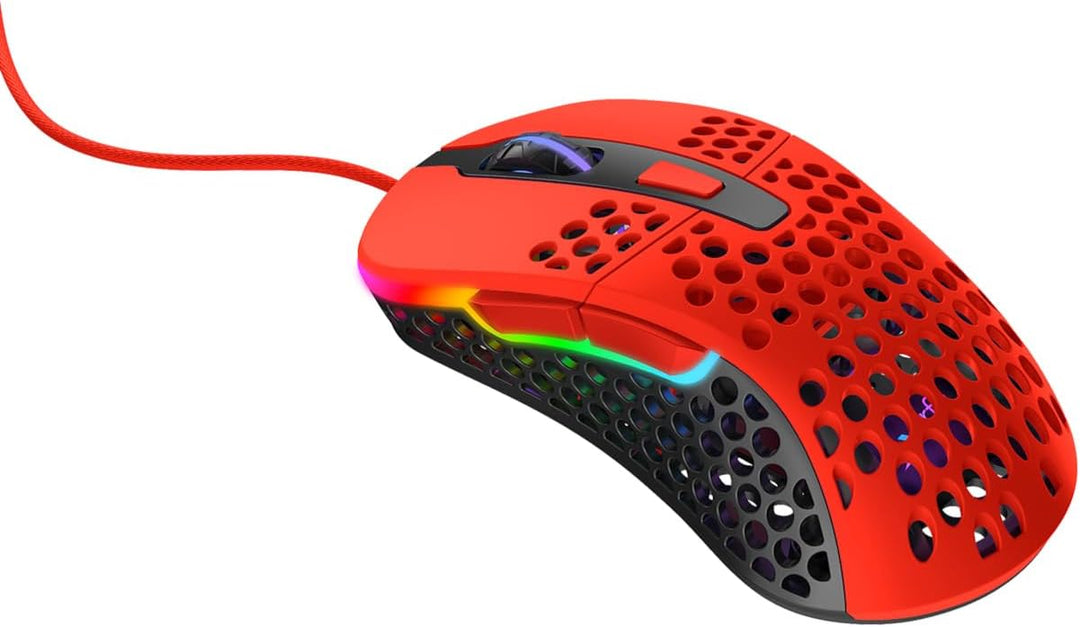 Xtrfy M4 RGB, ultraleichte kabelgebundene Gaming-Maus, ergonomisches Design für Rechtshänder, hochmo