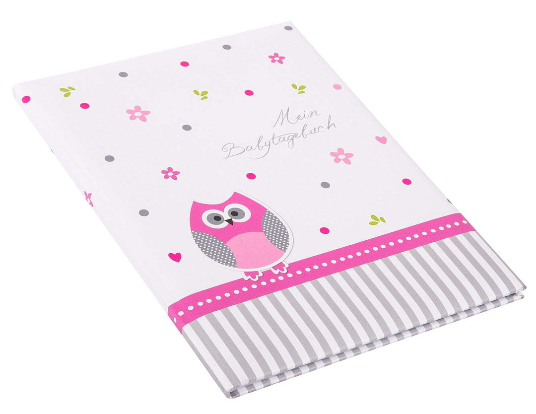 goldbuch 11328 Babytagebuch Babyworld Eule, 21 x 28 cm, Tagebuch für Neugeborene, Baby Erinnerungsal