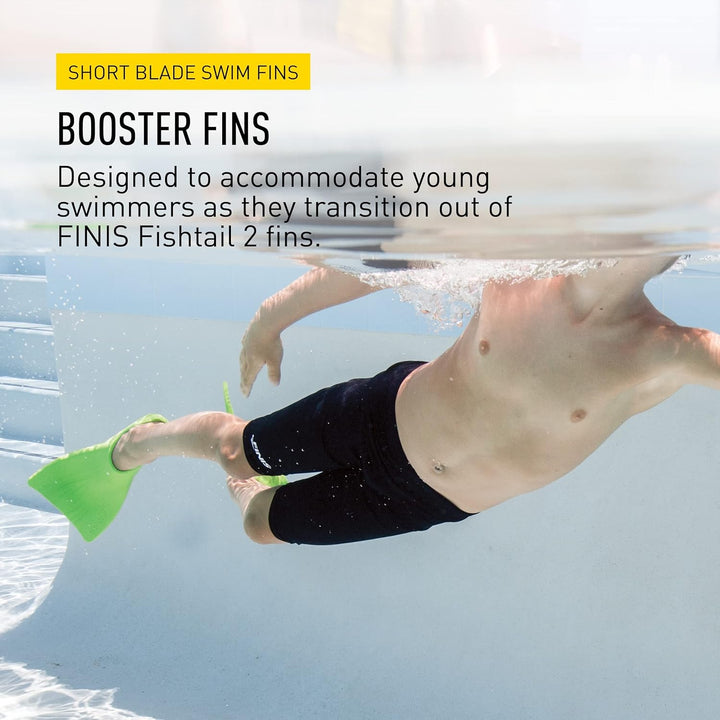 Finis Kinder Swim Fins Booster Swim Fin 8-11 Green, 8-11 Green