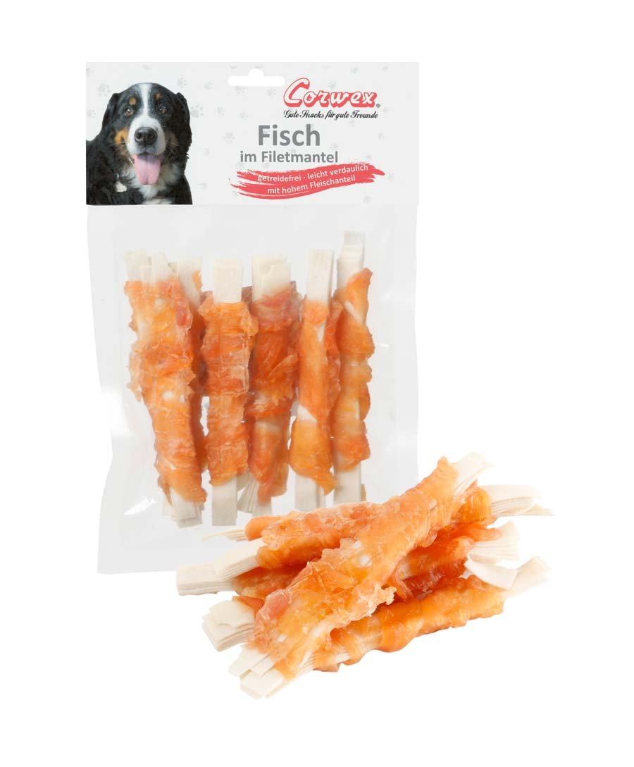 Corwex Hundesnack Fisch im Filetmantel (12 x 70g) 70 g (12er Pack), 70 g (12er Pack)