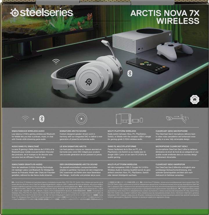 SteelSeries Arctis Nova 7X Wireless – Multi-Platform Gaming Headset – massgeschneiderte HiFi-Treiber
