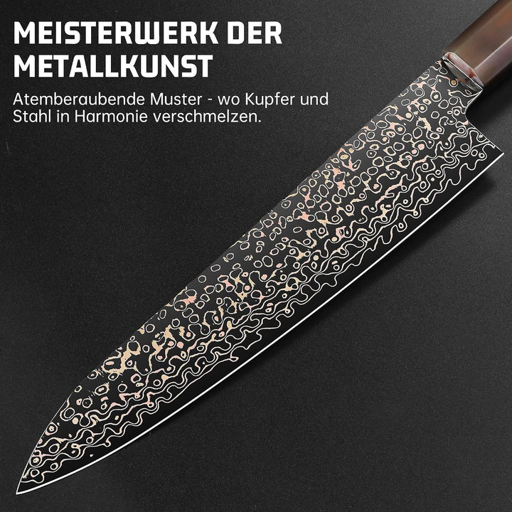 Plys Japanisches Messer Damast Küchenmesser: Scharf 21.7 Cm Kochmesser Vg10 Edelstahl mit 33 Lagen K