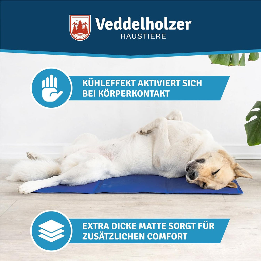 Veddelholzer Kühlmatte (M) für Hunde extra Dick und selbstkühlend ohne Strom Perfekt für Sommer &amp; Re