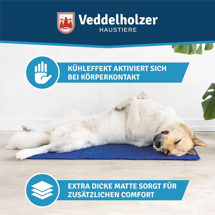 Veddelholzer Kühlmatte (M) für Hunde extra Dick und selbstkühlend ohne Strom Perfekt für Sommer &amp; Re