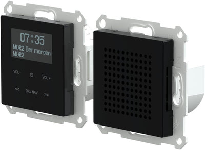 Schneider Electric Merten MEG4375-0303 Radio Steckdosen Set mit Bluetooth inklusive Lautsprecher, fü