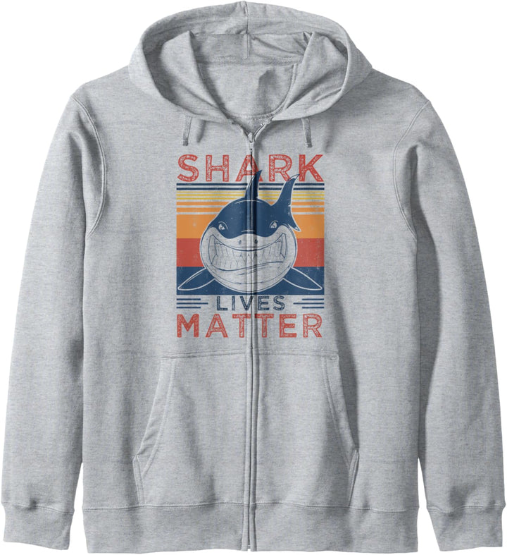 Shark Lives Matter for the Week | Retro Vintage Funny Shark Kapuzenjacke