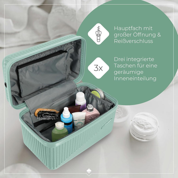 travelite Beautycase Hartschale Handgepäck, Bali, Kosmetikkoffer mit Organizer -und Aufsteckfunktion