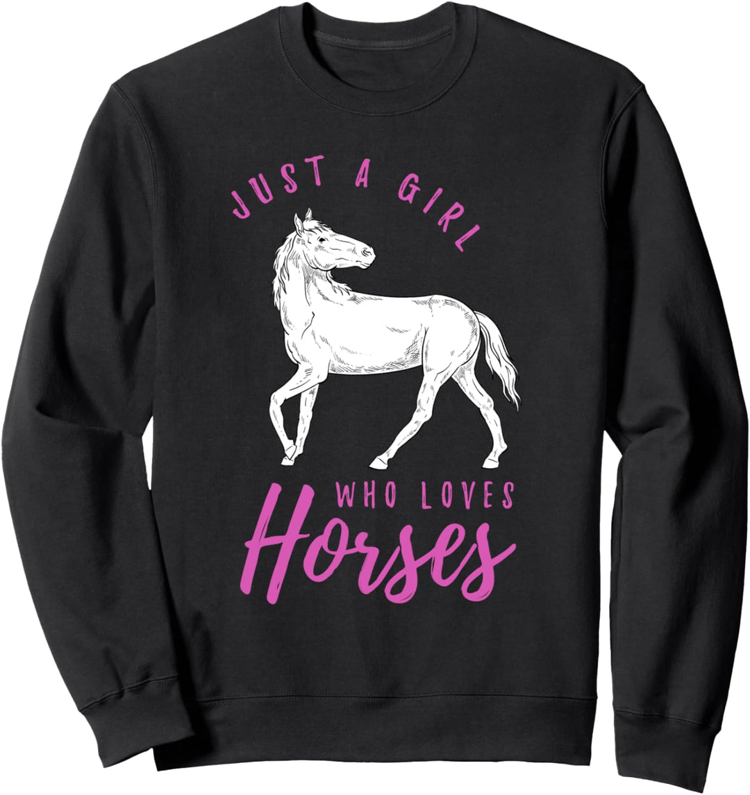 Pferdesport Reiterhof Reiterin Pferde Mädchen Sweatshirt