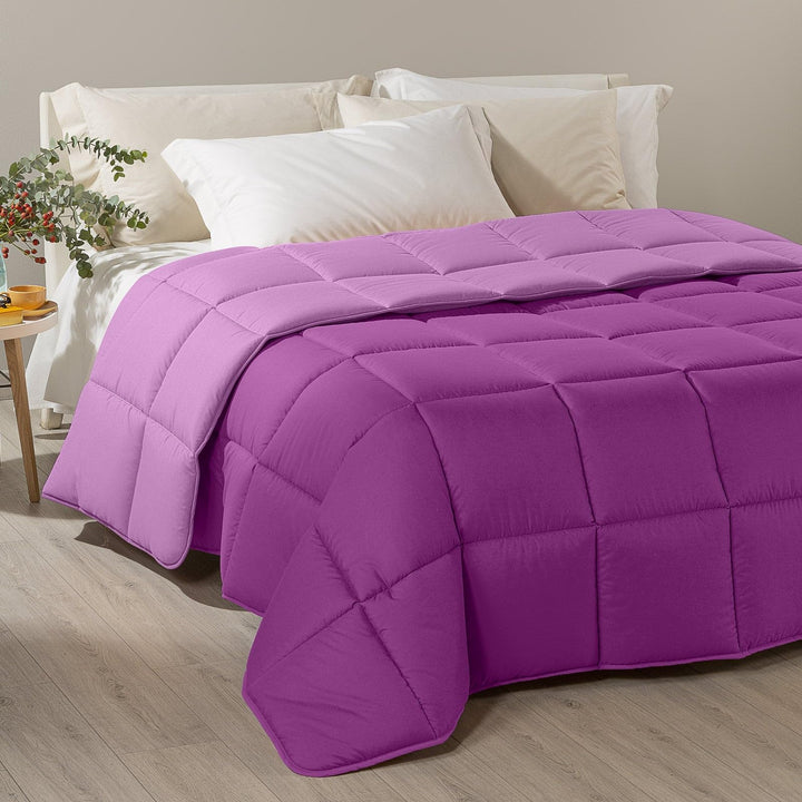 Caleffi - Moderne Steppdecke für französisches Bett und halbe Alpenveilchen regina Veilchenblau, reg