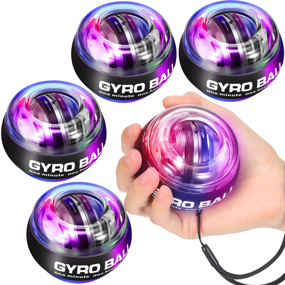 Glimin 4 Stück Handgelenk-Stärkung Auto Start Handgelenk Trainer Ball Hand Gyro Ball Selbststartend