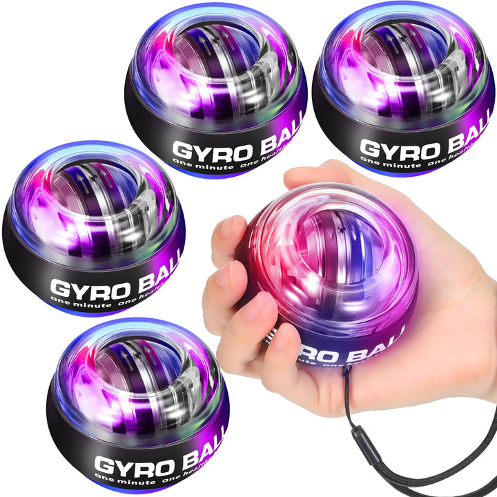 Glimin 4 Stück Handgelenk-Stärkung Auto Start Handgelenk Trainer Ball Hand Gyro Ball Selbststartend