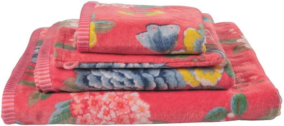 Pip Studio Duschtuch Good Evening | Korallenrot - 70 x 140