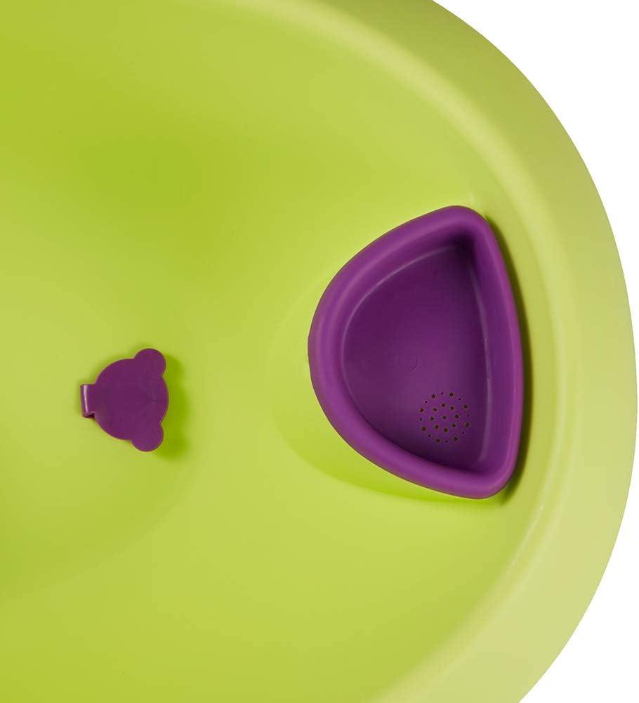 keeeper Hippo Ergonomische Babywanne mit Softgriff, Stöpsel und anatomisch geformten Badesitz, Ab 0