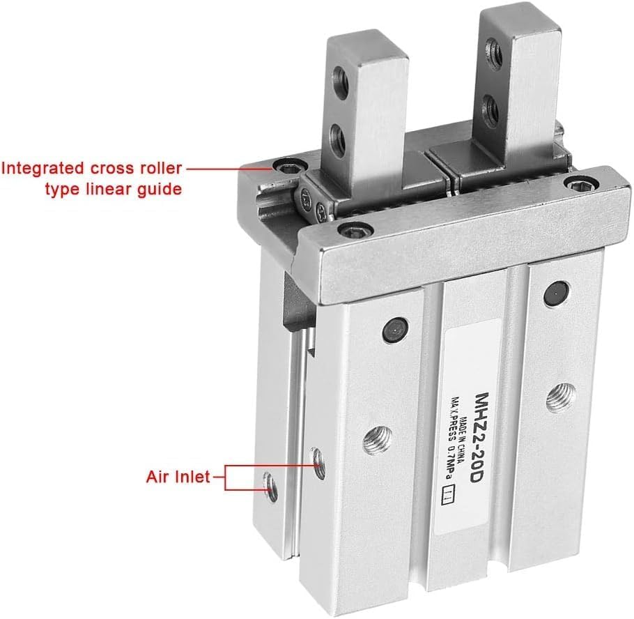 Jadeshay Parallel Greifer, MHZ2-20D 20mm Pneumatikzylinder Luftgreifer-Pneumatikzylinder Paralleler