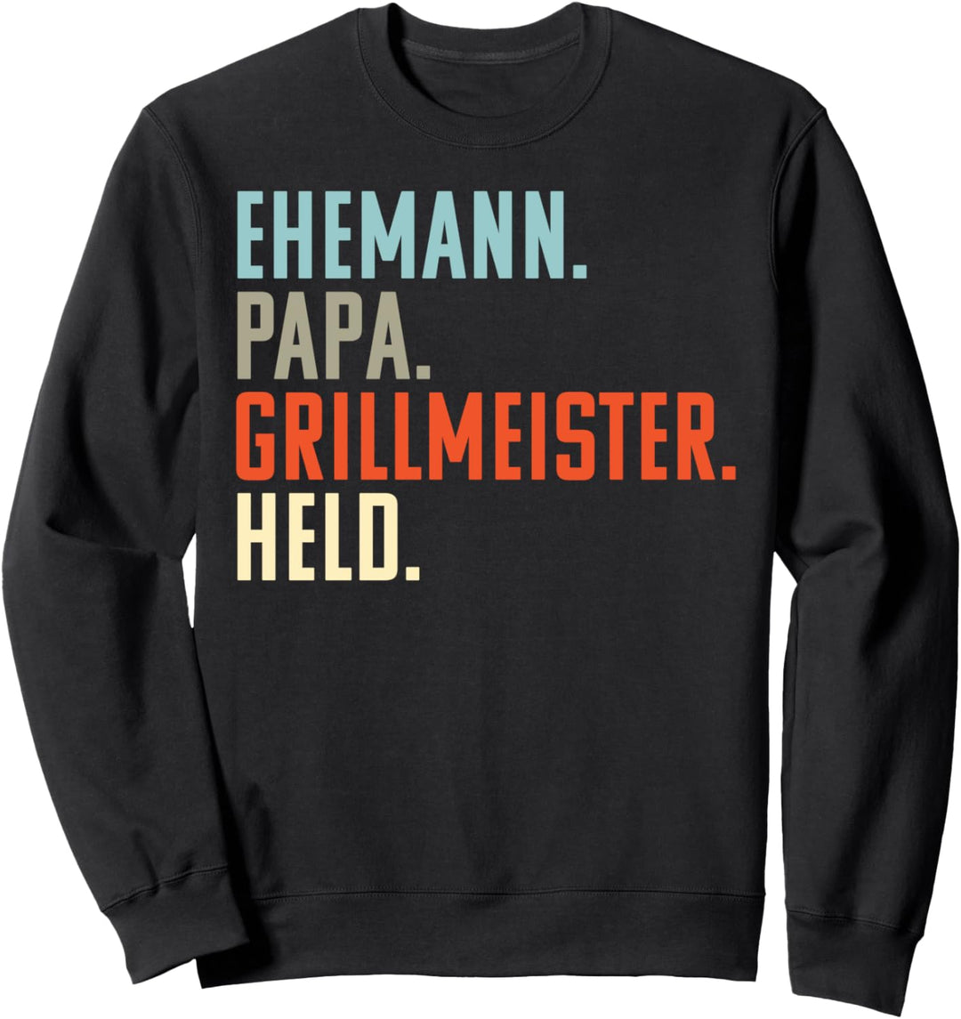 Ehemann Papa Grillmeister Held: Lustiges Geburtstag Geschenk Sweatshirt
